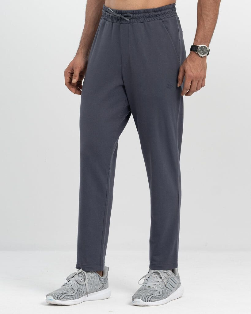 Terry Cotton Joggers- 2 pcs (Black & grey).