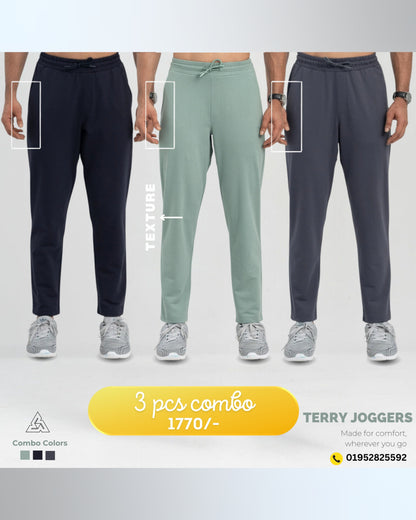 Easy Joggers- 3 pcs(Green, Grey & Black)