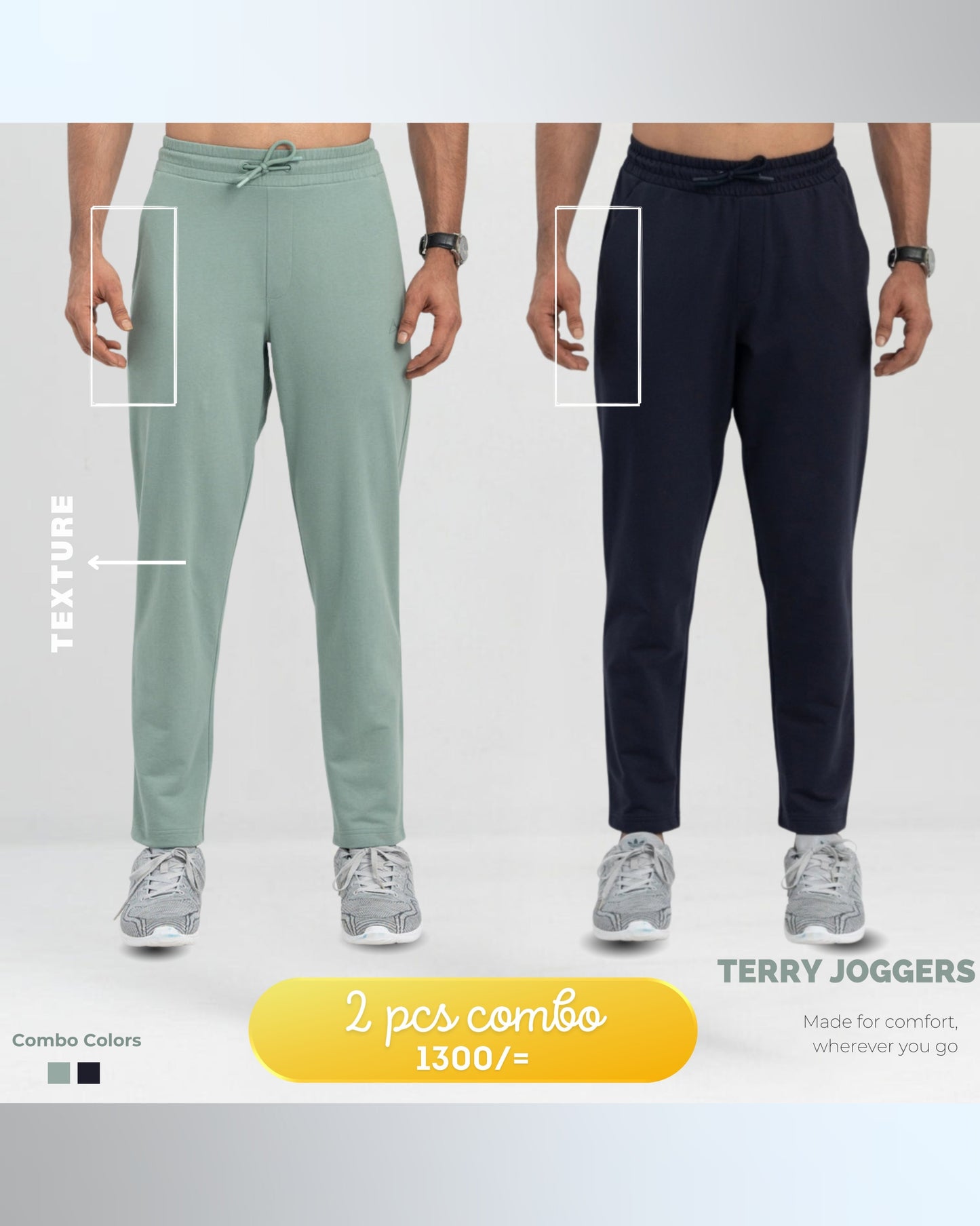 Easy Joggers- 2 pcs(Green & Black)