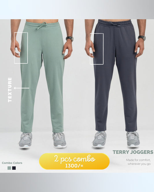 Easy Joggers- 2 pcs(Green & grey).