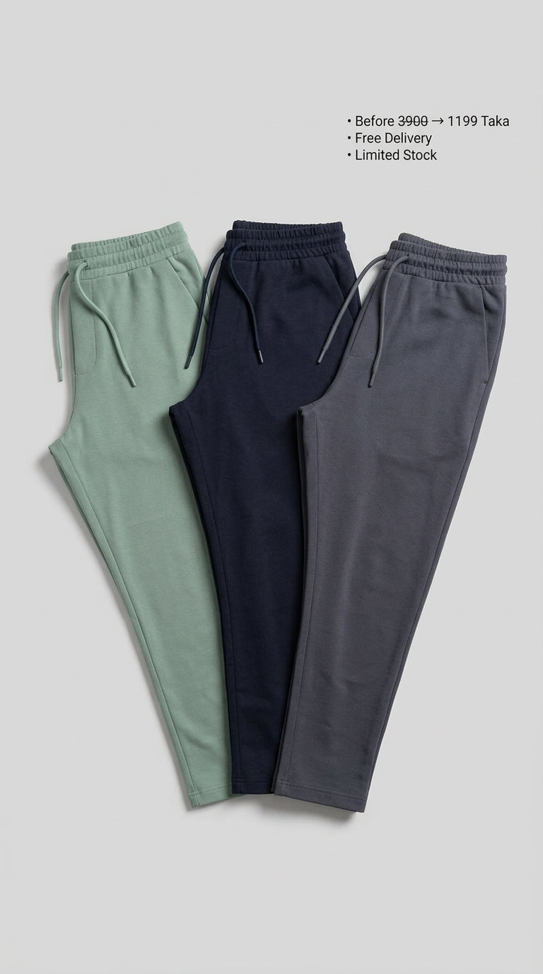 Men Premium Trouser - 3 pcs