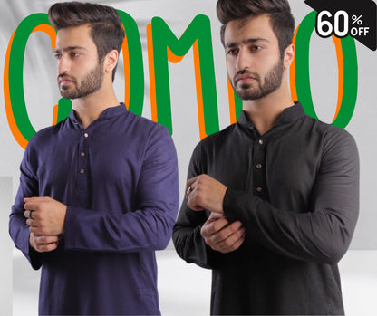 Men Solid Panjabi combo