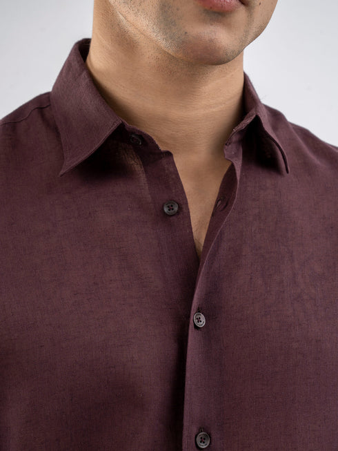 Khadi Maroon color premium Shirt.