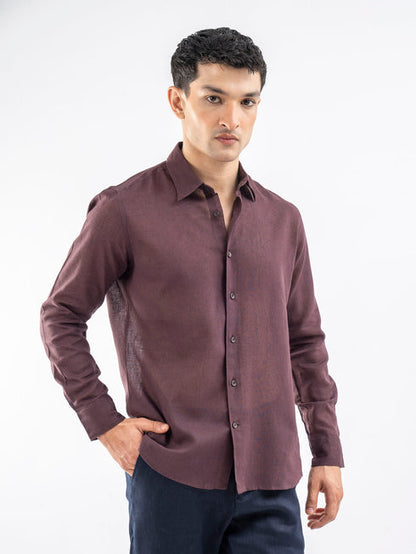 Khadi Maroon color premium Shirt.