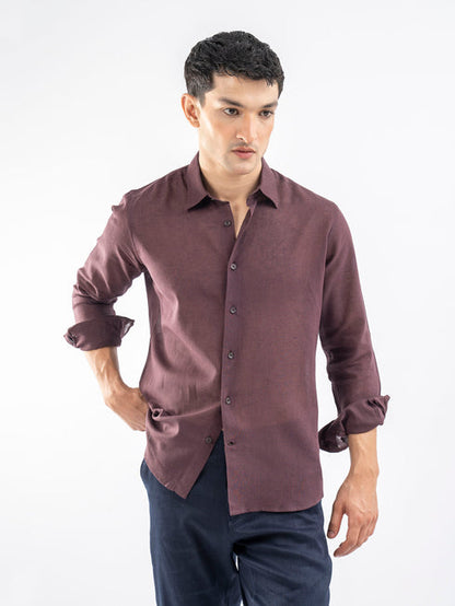 Khadi Maroon color premium Shirt.