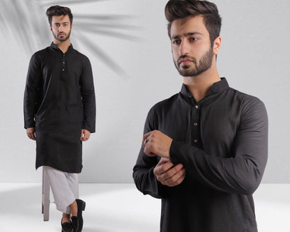 Men Solid Panjabi combo