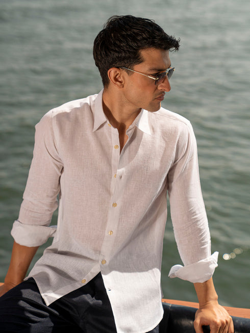 Khadi Off white premium Shirt.